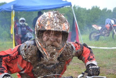 But Brian Miller definitely won the mud collecting contest