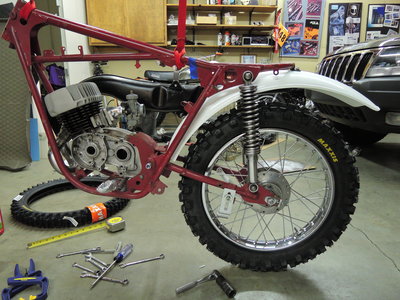 Rear tire, security bolt and rear fender mounted.