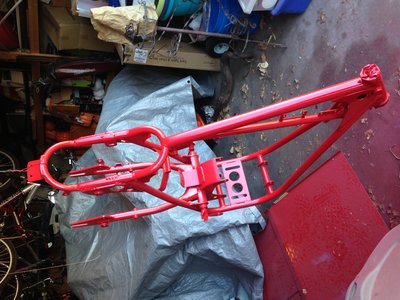Ace frame with Rustoleum Red