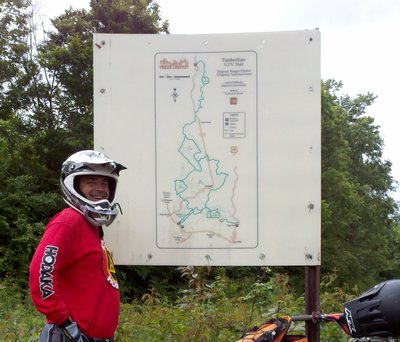 Kevin Mott at the trail map