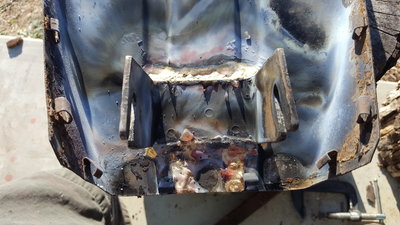 front damaged all welded up both sides