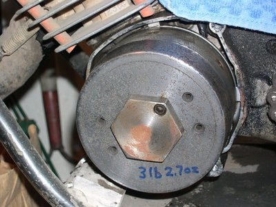 steel flywheel wt with &quot;puller&quot; thread &quot;bolt&quot;