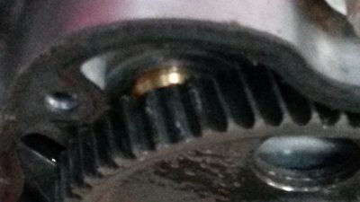 Dislodged Sprocket Shaft Bush