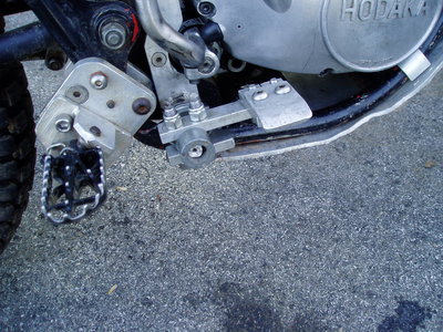 pegs and brake pedal