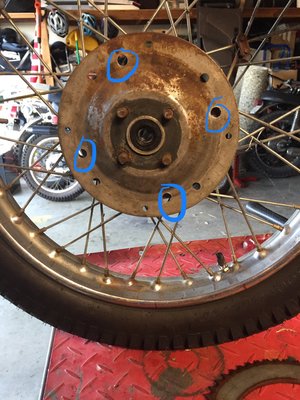 The holes in it didn’t match our overlay sprocket so we aligned ours and drilled our own... the old ones will just function as speed holes.